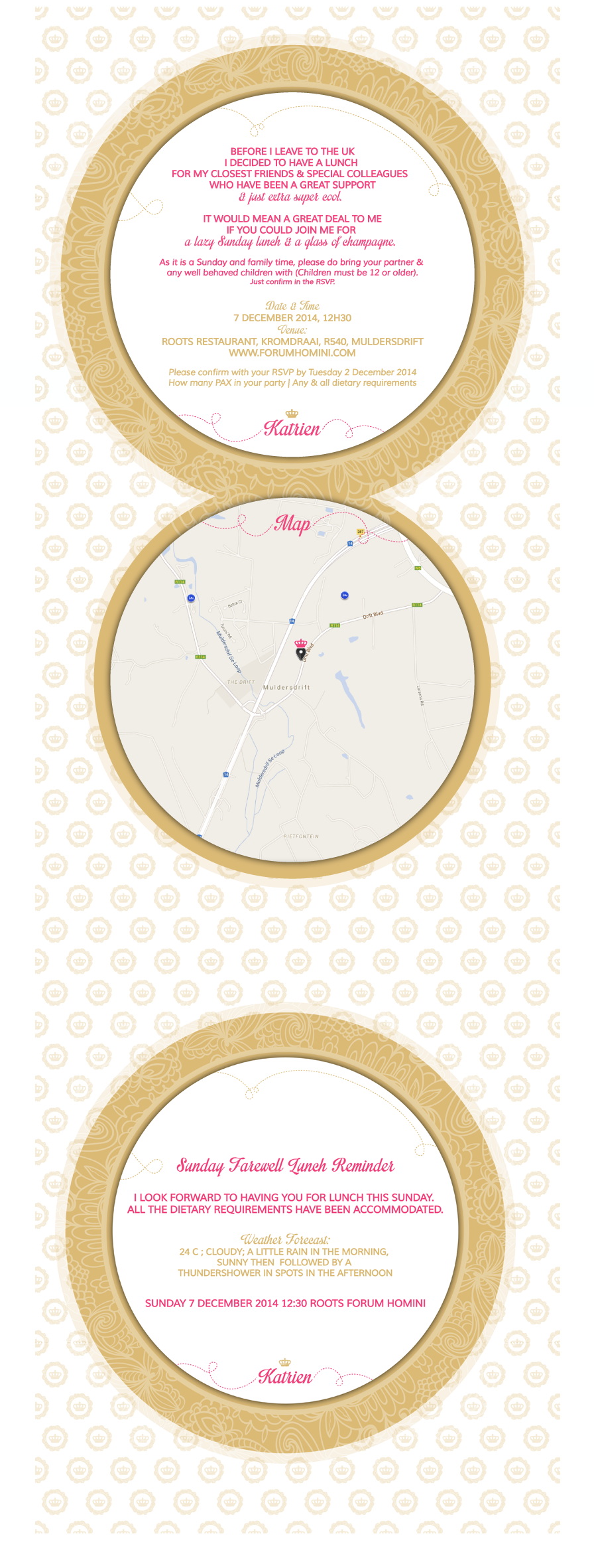 Katrien Farewell Invitation Design